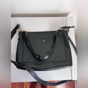 Madewell Black Leather Cross Body Bag purse